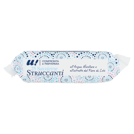 25 Salviette Struccanti Viso e Occhi U! Confronta e Risparmia